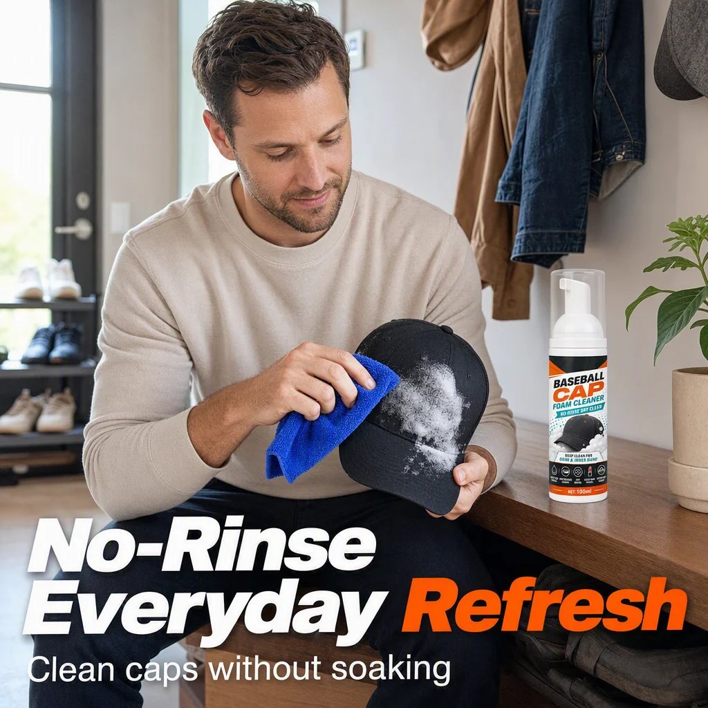 🧢 No-Rinse Baseball Cap Foam Cleaner ✨