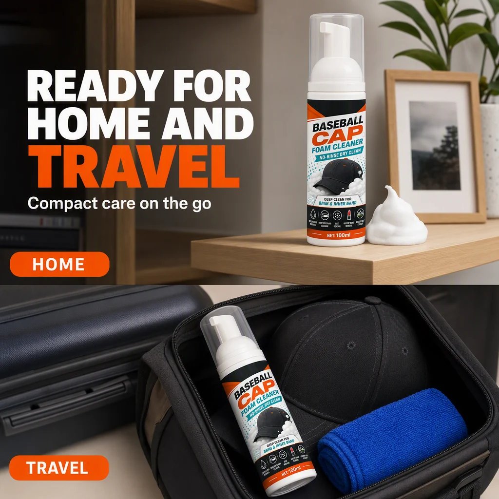 🧢 No-Rinse Baseball Cap Foam Cleaner ✨