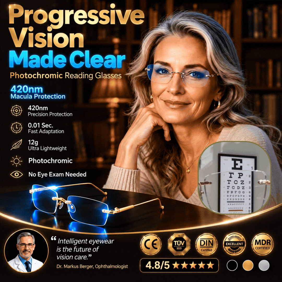 🔥Buy 1 Get 1 Free (2 pairs) – 【Co-Created by Designers】Smart Zoom and Color-Changing Reading Glasses