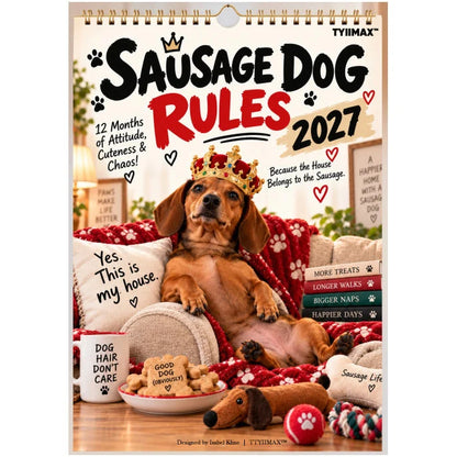 🐶Naughty Dachshunds 2027 Wall Calendar – 12 Months of Mischief, Mayhem & Sausage Dog Smiles