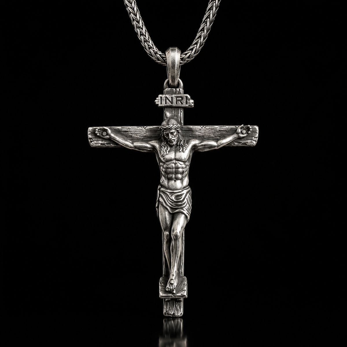 The Passion of Christ S925 Silver/Titanium Steel Cross Necklace