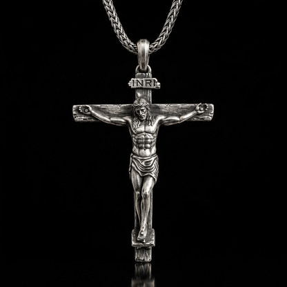 The Passion of Christ S925 Silver/Titanium Steel Cross Necklace