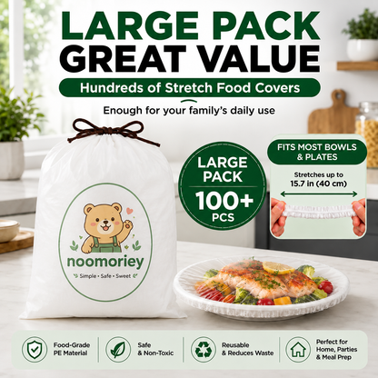 100PCS Disposable Stretch Food Covers for Bowls & Plates🥡