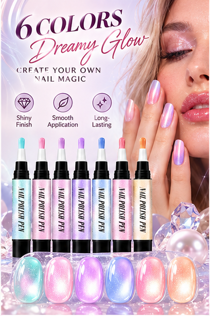 💅 6PCS One-Step Gel Nail Art Pen Set – Salon Beauty at Home