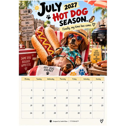 🐶Naughty Dachshunds 2027 Wall Calendar – 12 Months of Mischief, Mayhem & Sausage Dog Smiles