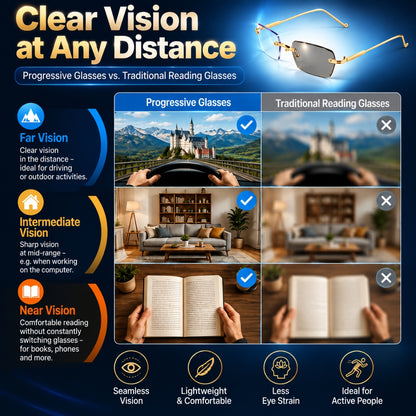 🔥Buy 1 Get 1 Free (2 pairs) – 【Co-Created by Designers】Smart Zoom and Color-Changing Reading Glasses