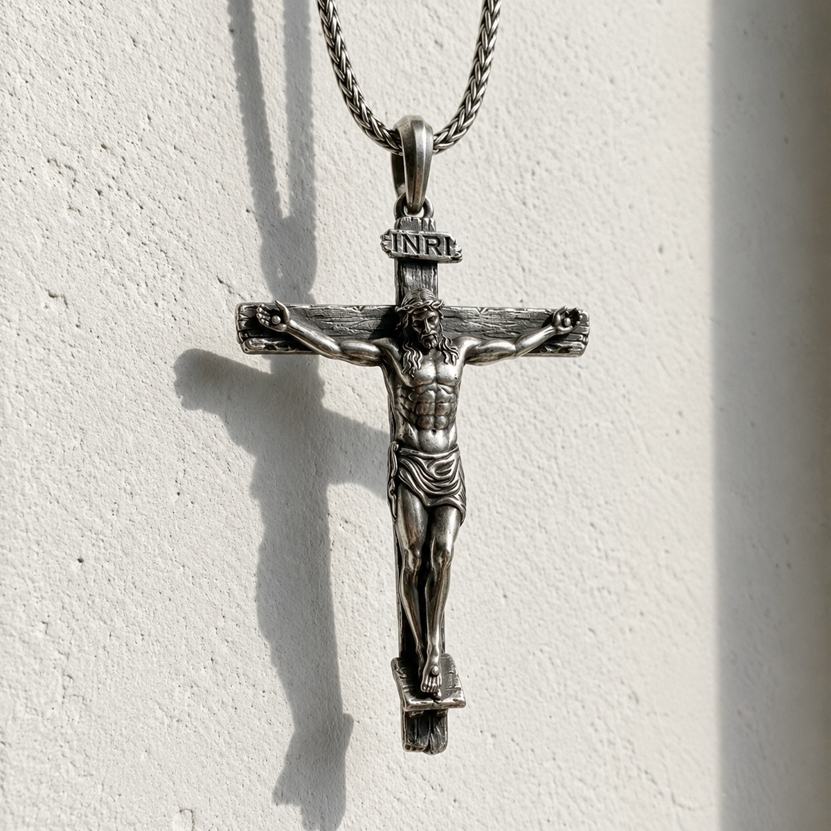 The Passion of Christ S925 Silver/Titanium Steel Cross Necklace