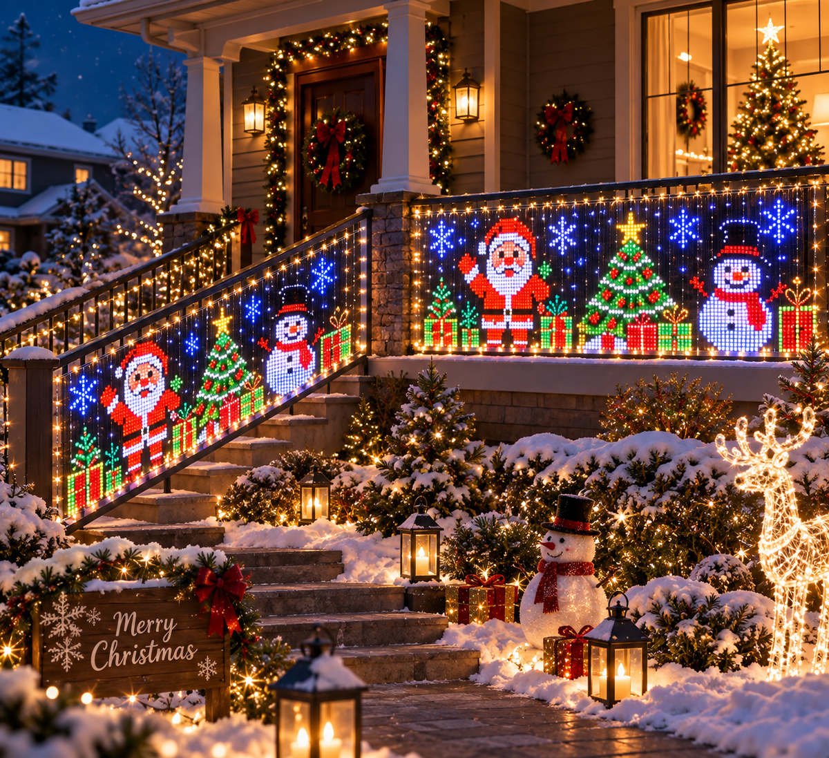 ✨ Perfect for Festive Decorations ✨300LED 98FT Christmas Light String with 8 Modes Timer & Remote Control