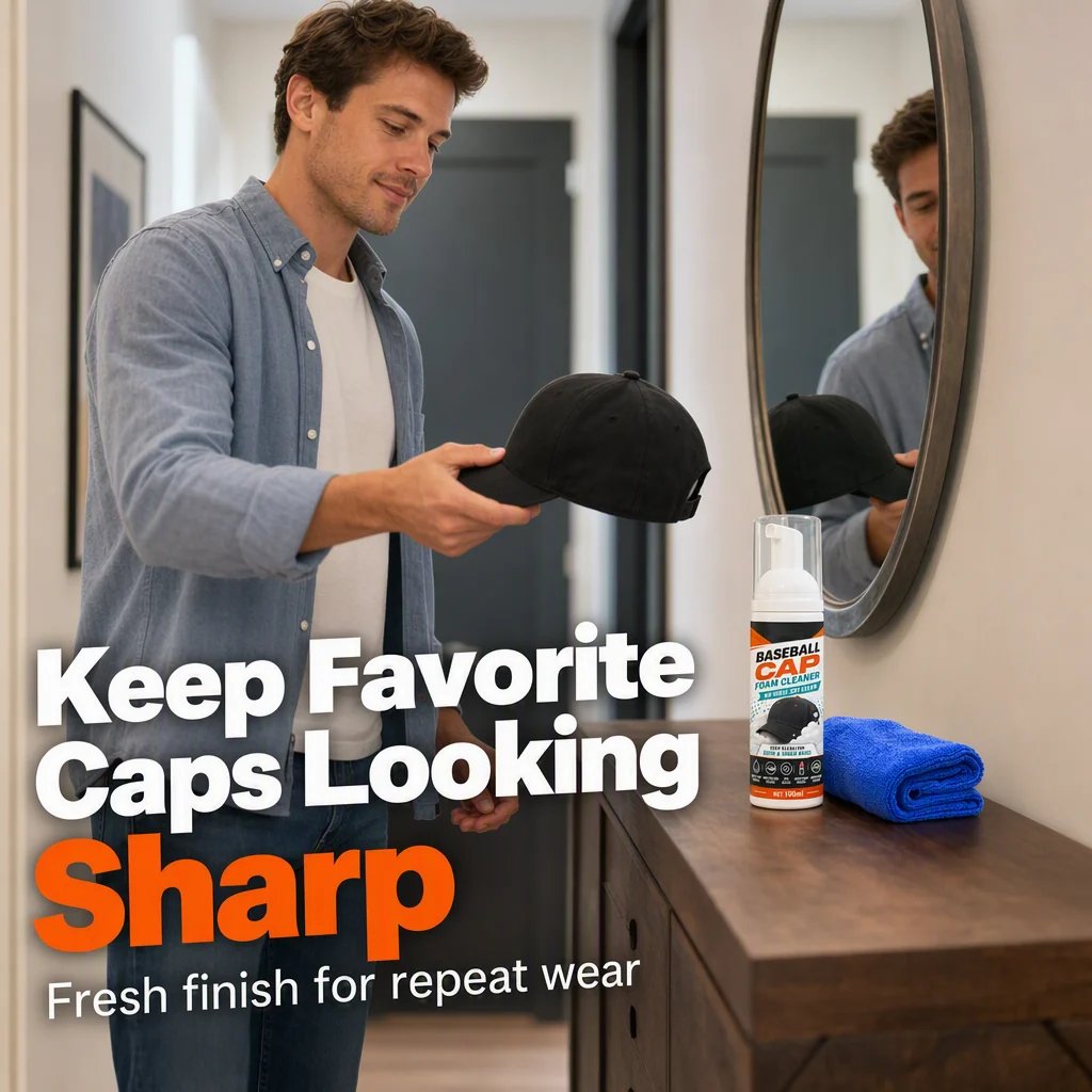 🧢 No-Rinse Baseball Cap Foam Cleaner ✨